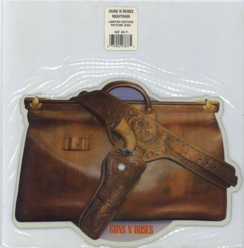 Guns N Roses Nightrain - Stickered UK shaped picture disc (picture